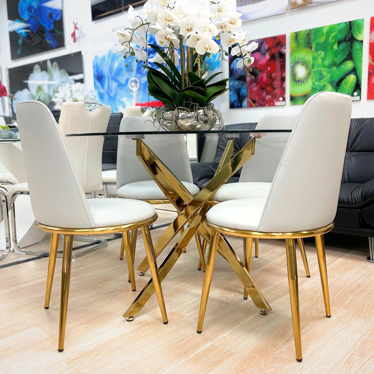 TOKIO Grey Dining Table and Chair Set