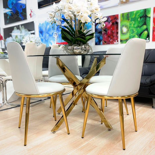 TOKIO Grey Dining Table and Chair Set