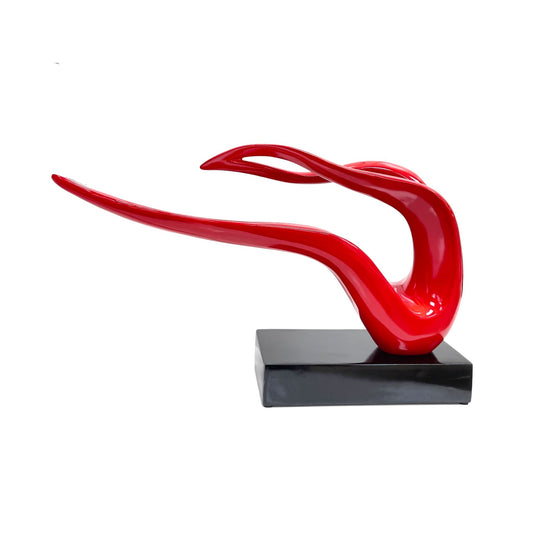 RAALS Abstract Ribbon Statue in Red