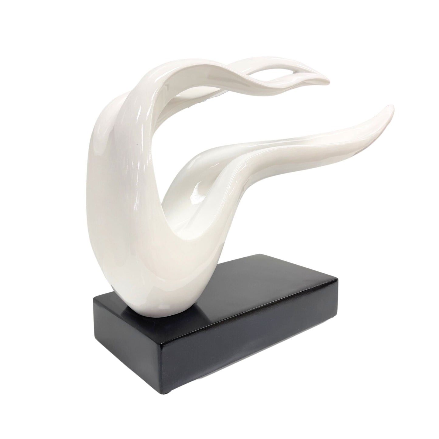 RAALS Abstract Ribbon Statue in White