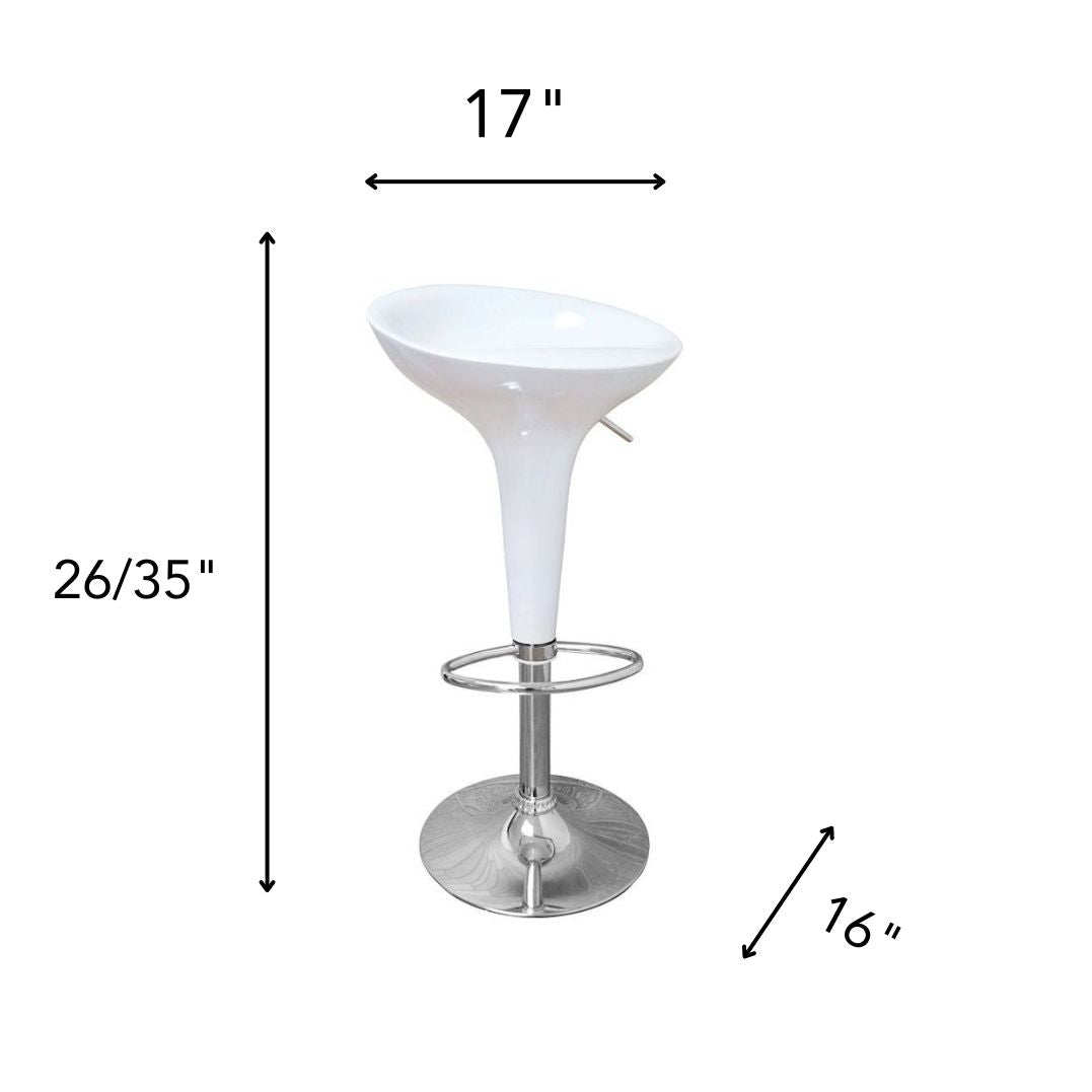 Adjustable Barstool Red, White and Black