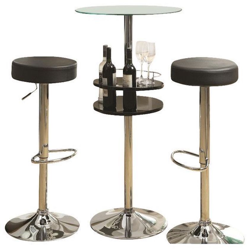 Bar Table with Wine Holder