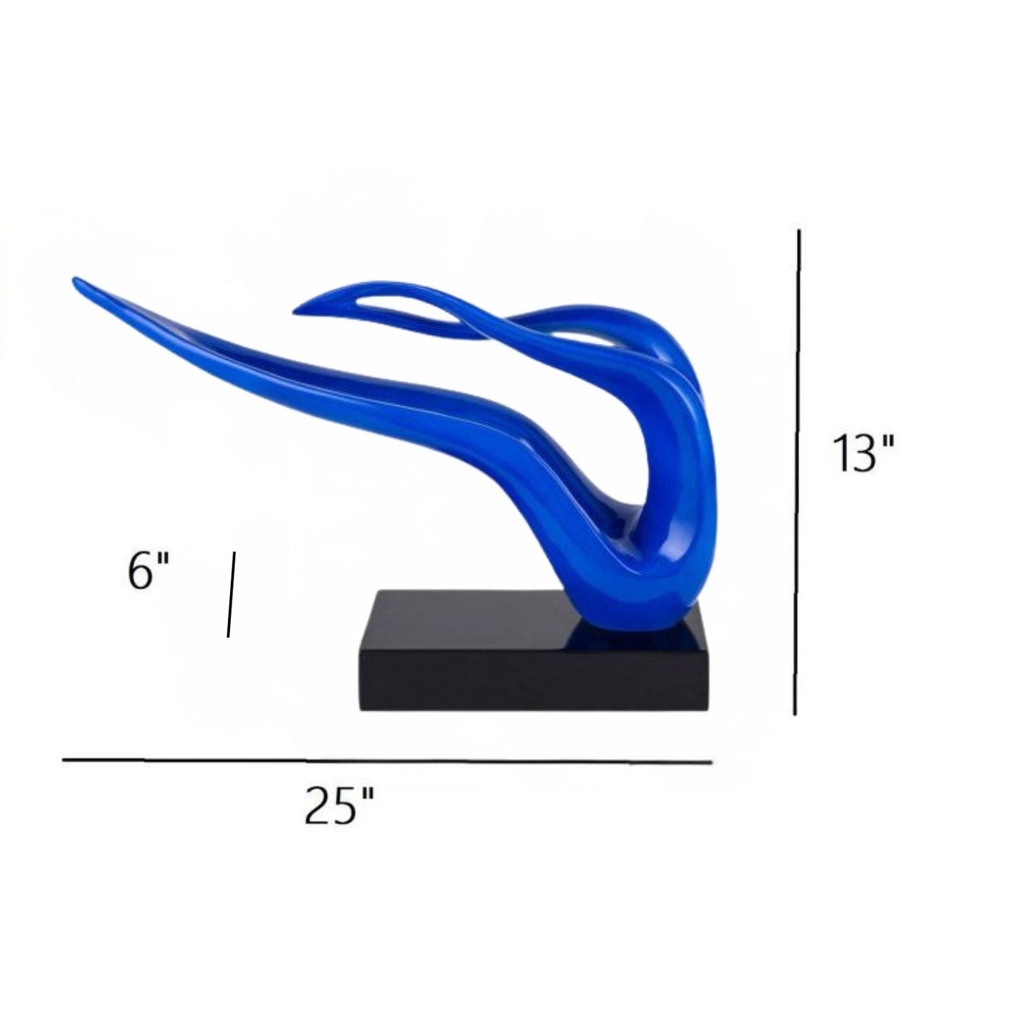 RAALS Abstract Ribbon Statue in Blue