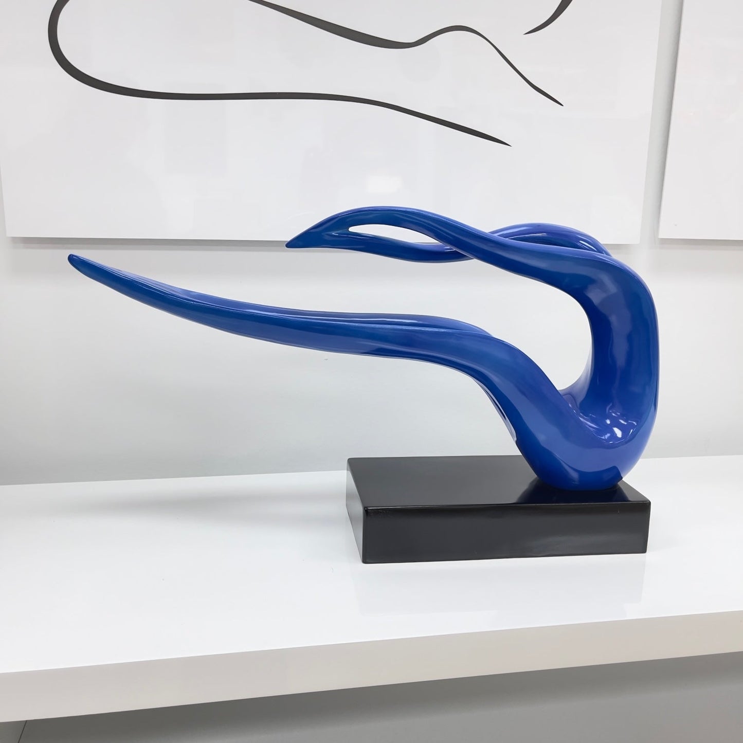 RAALS Abstract Ribbon Statue in Blue