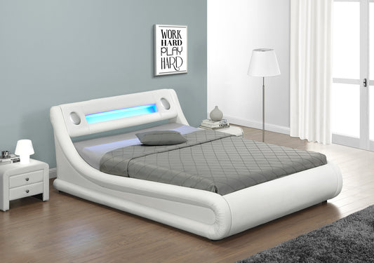 Storage Bed with Bluetooh SPEAKERS LED Lights
