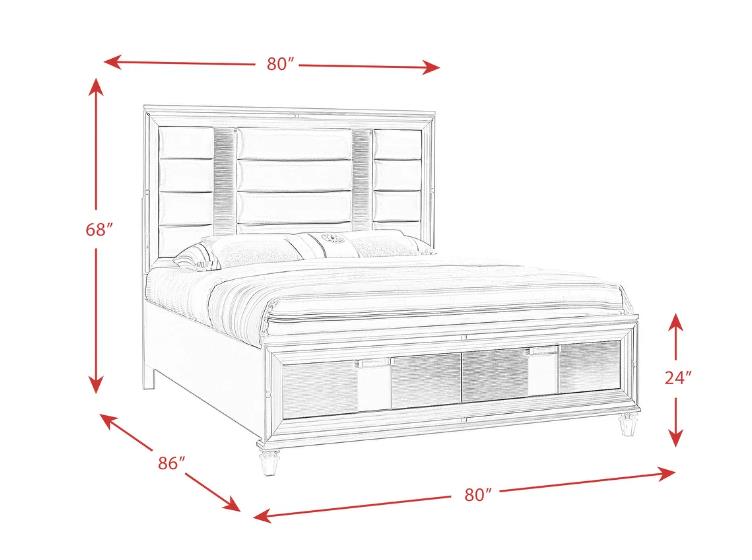 Modern Bedroom Set White B535