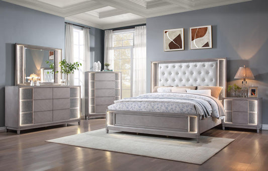 Modern Bedroom Set w/LED Lights B540