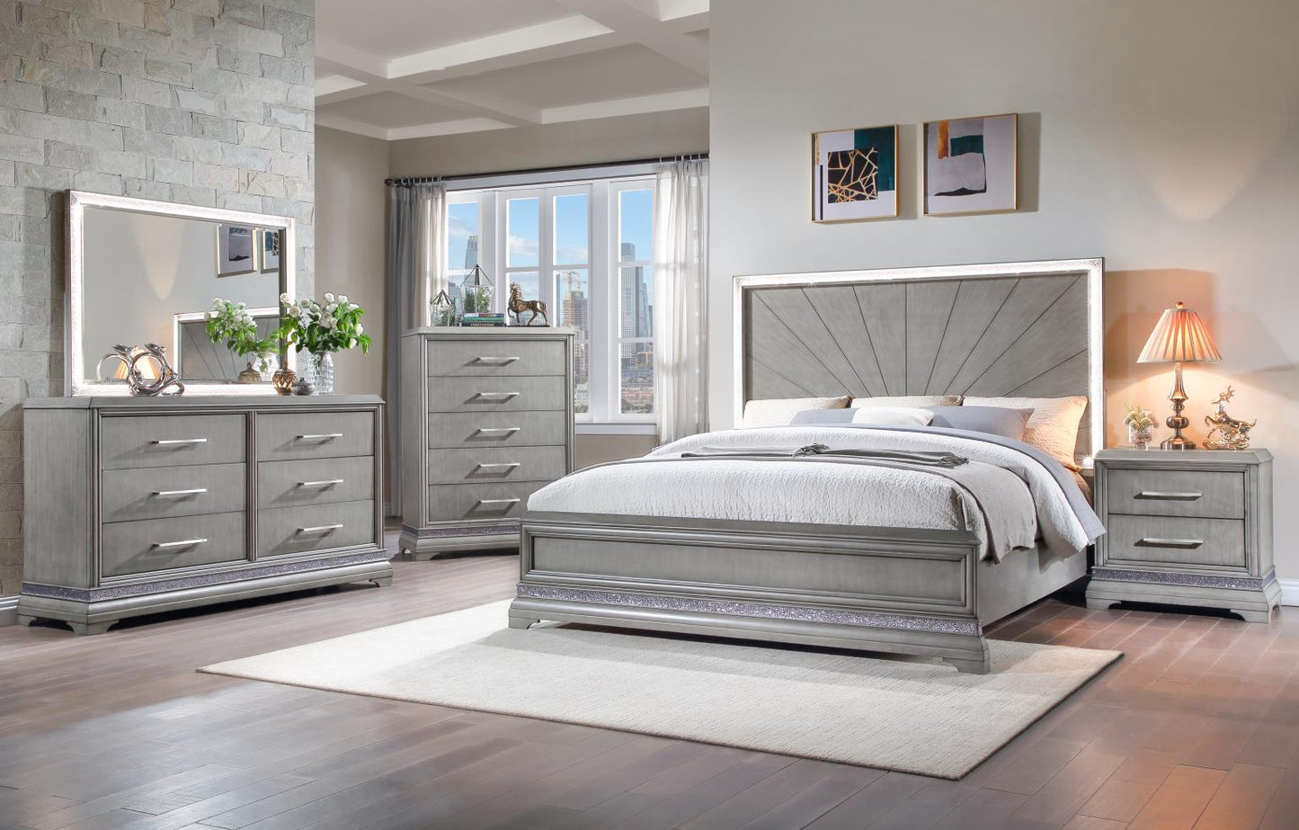 Contemporary Bedroom Set B545