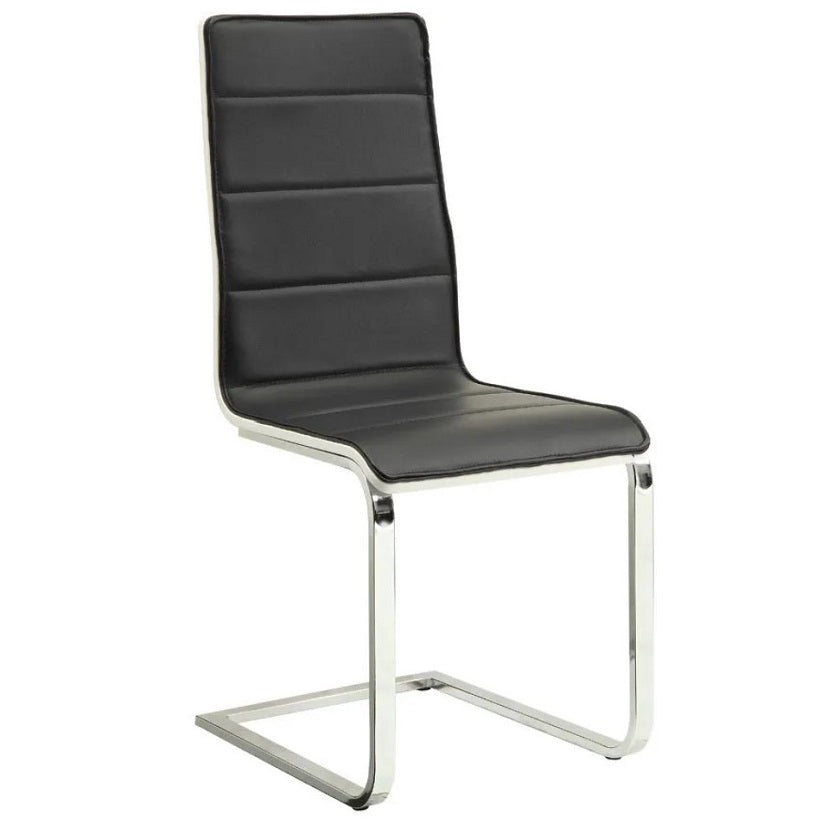 CARMELLO Black Chair with White Back