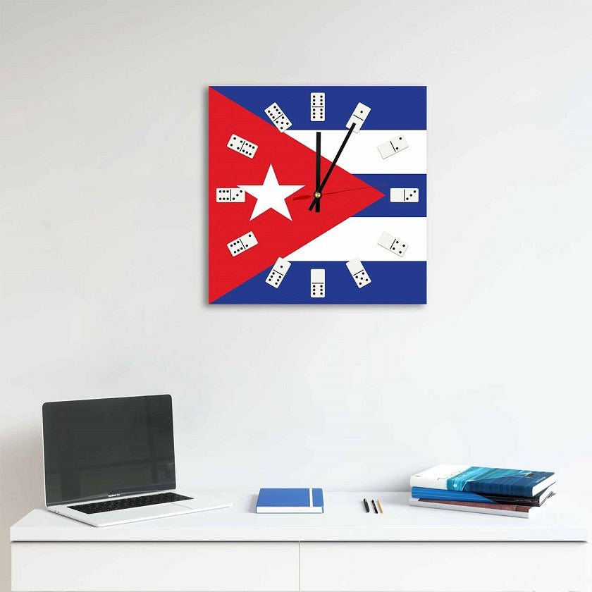 Cuban Flag Square Wall Clock