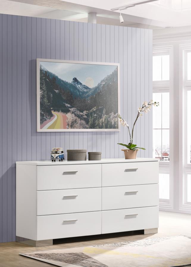 FELICITY Glossy White Dresser