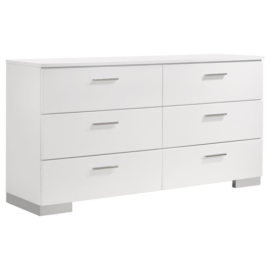 FELICITY Glossy White Dresser