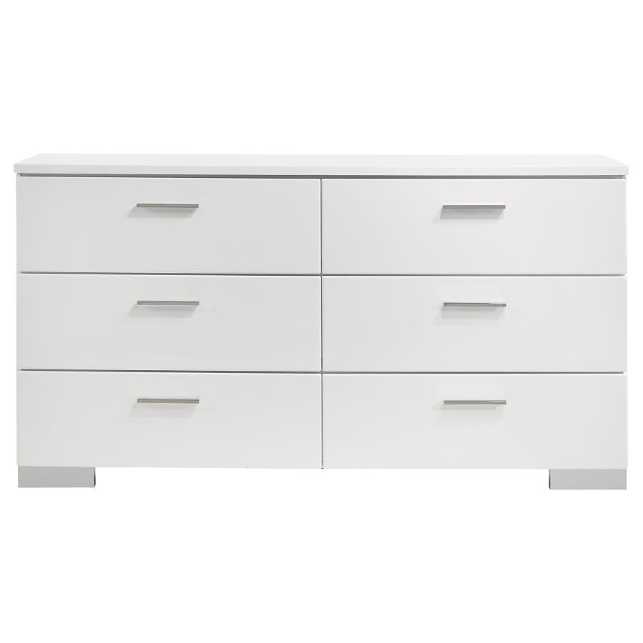 FELICITY Glossy White Dresser