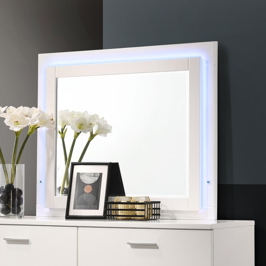 FELICITY Glossy White Dresser