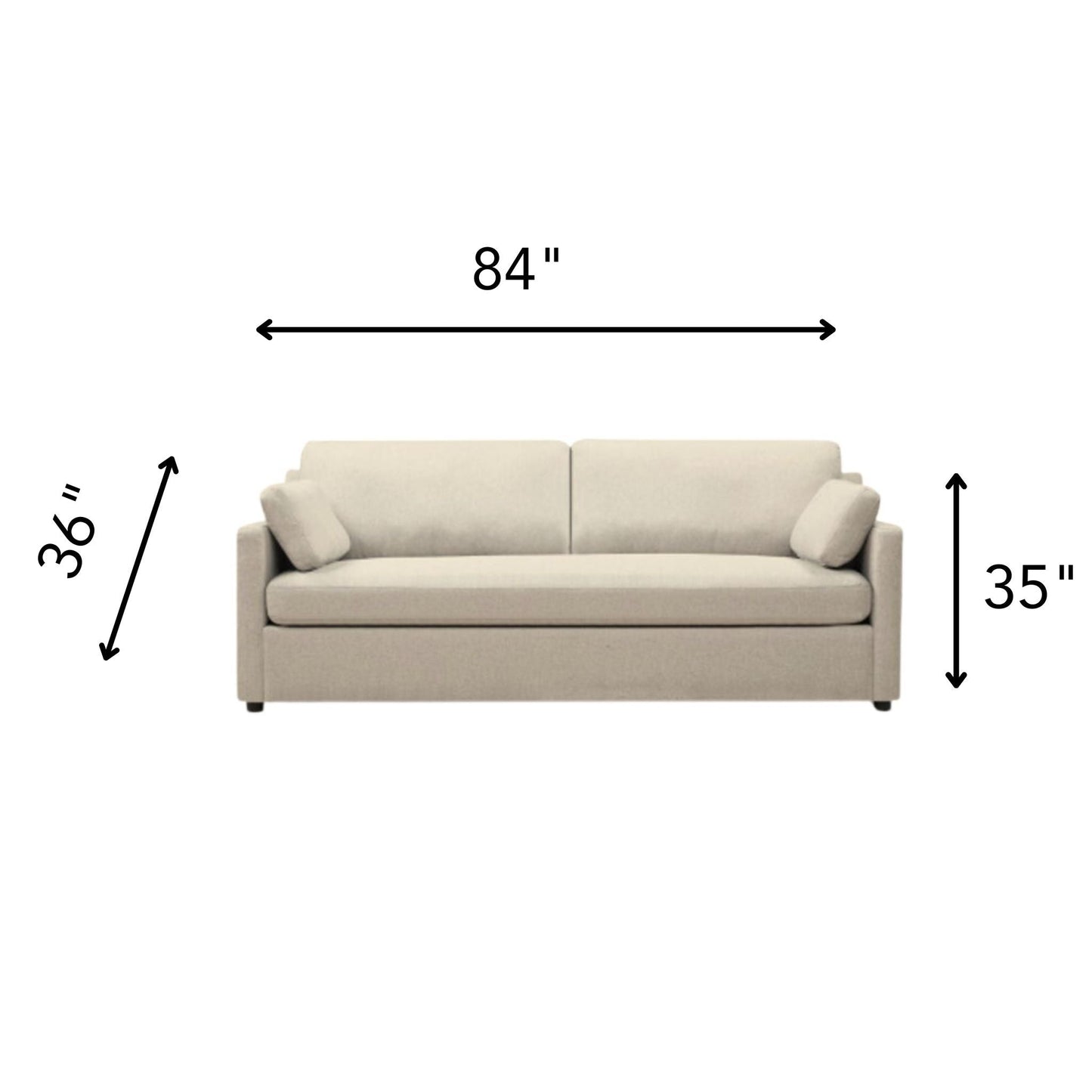 LUXE Upholstered Sofa Cream