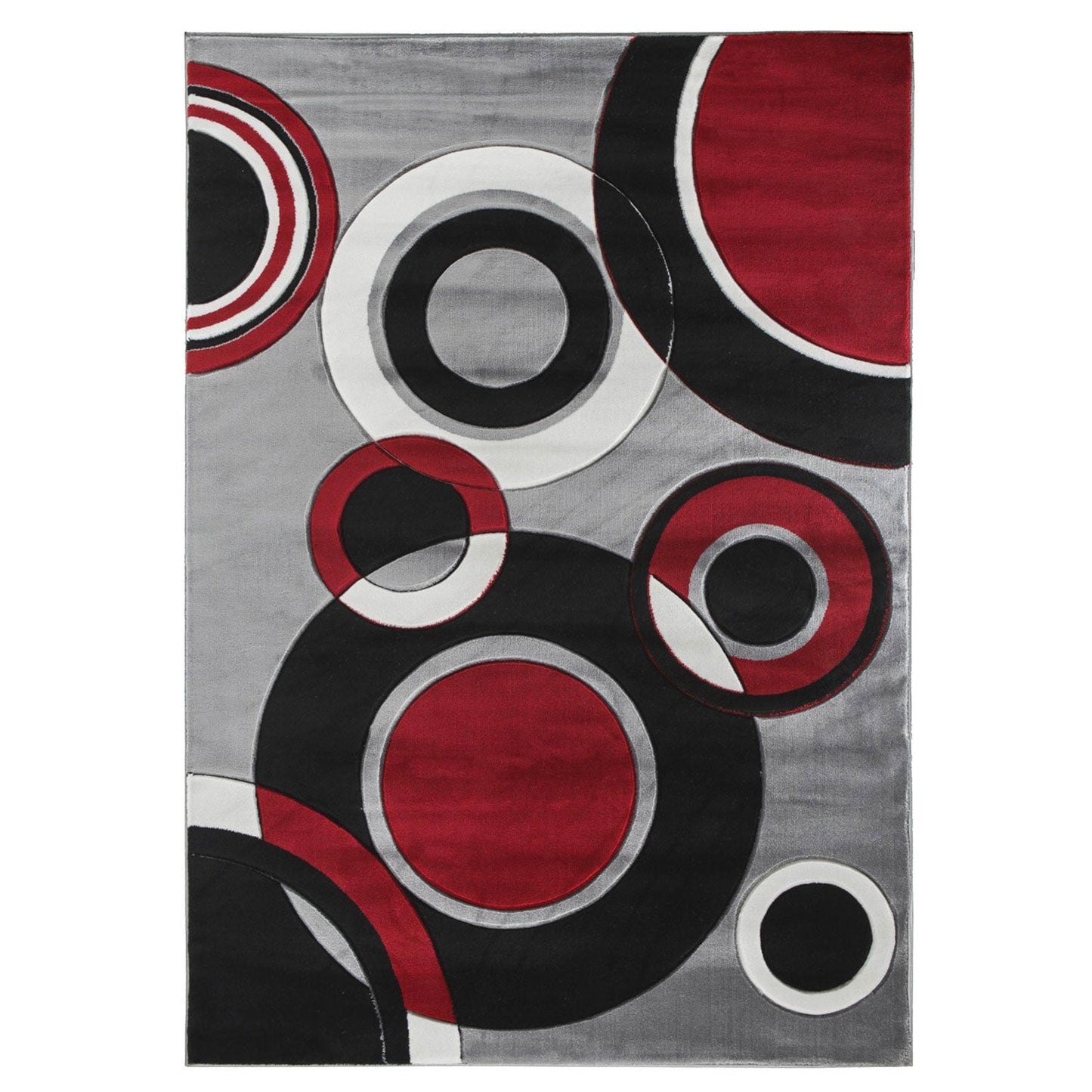 Grey/Black Polypropylene Area Rug