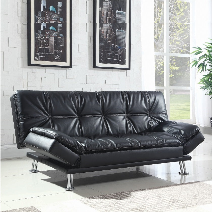 DILLY Black Futon Sofa Bed