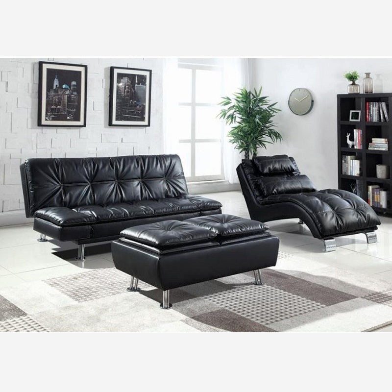 DILLY Black Futon Sofa Bed