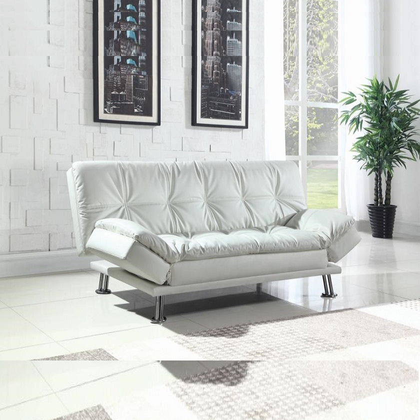 DILLY Off White Futon Sofa Bed