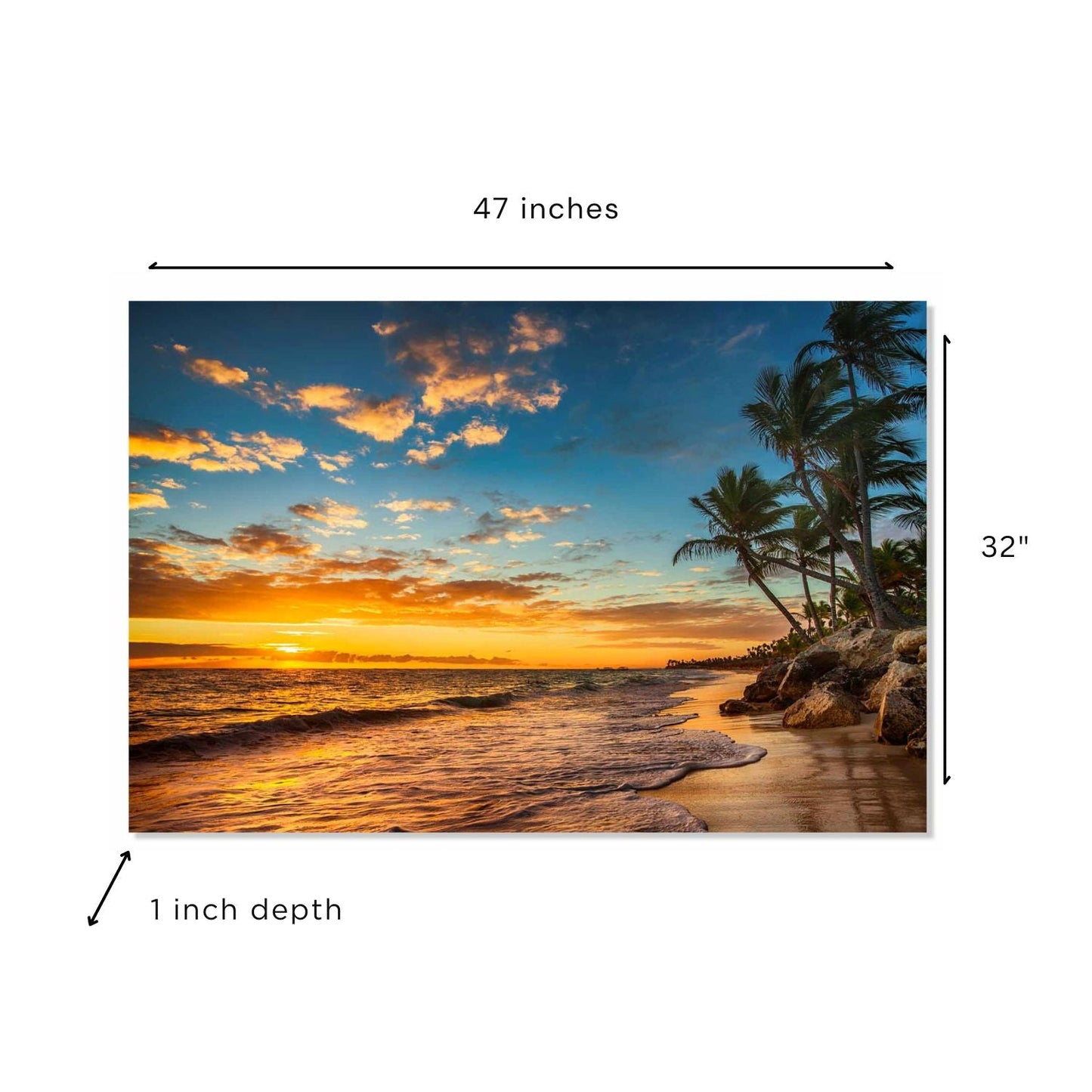 Paradise Beach Tempered Glass Picture