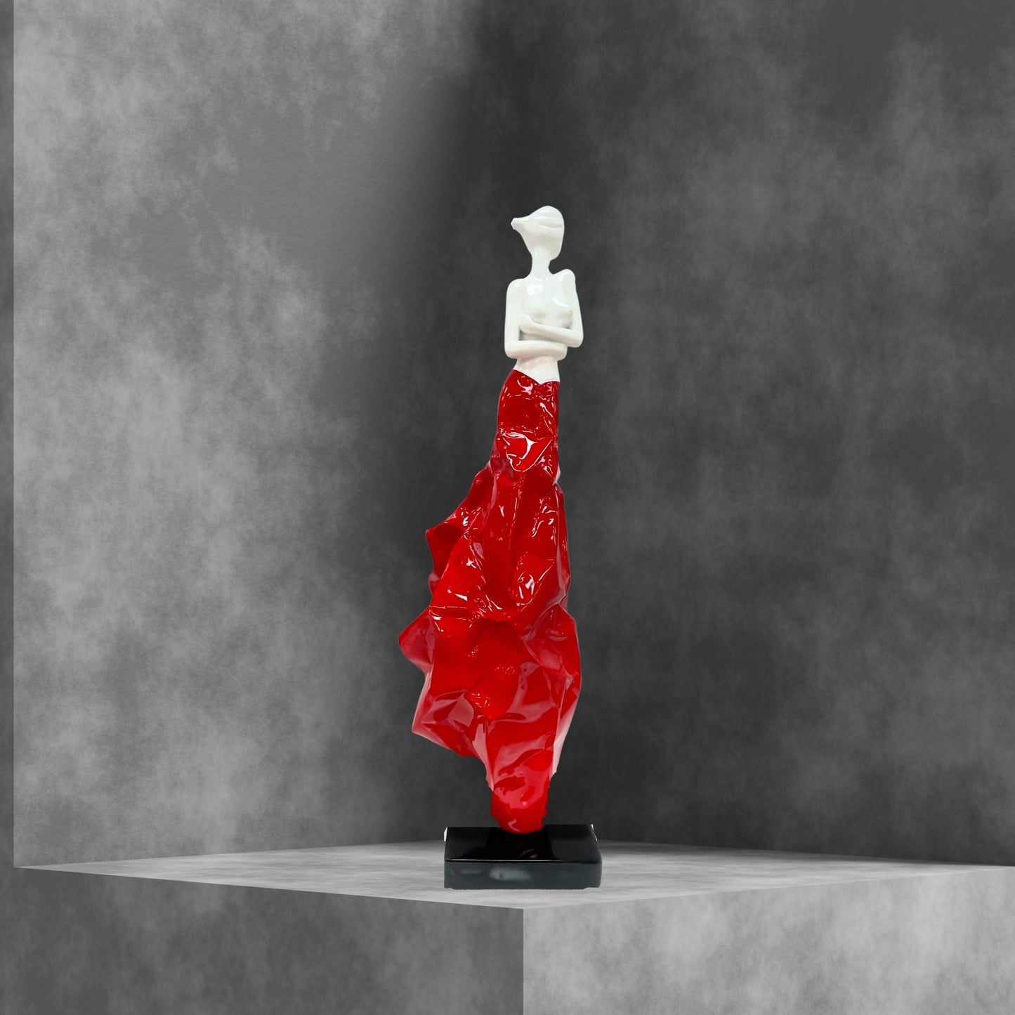 Woman with Red Skirt Statue