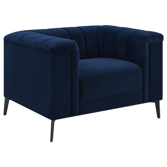 CHARLES Blue Velvet Chair