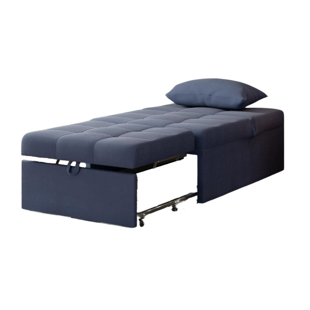 Mello Blue Pull Out Sleeper Chair