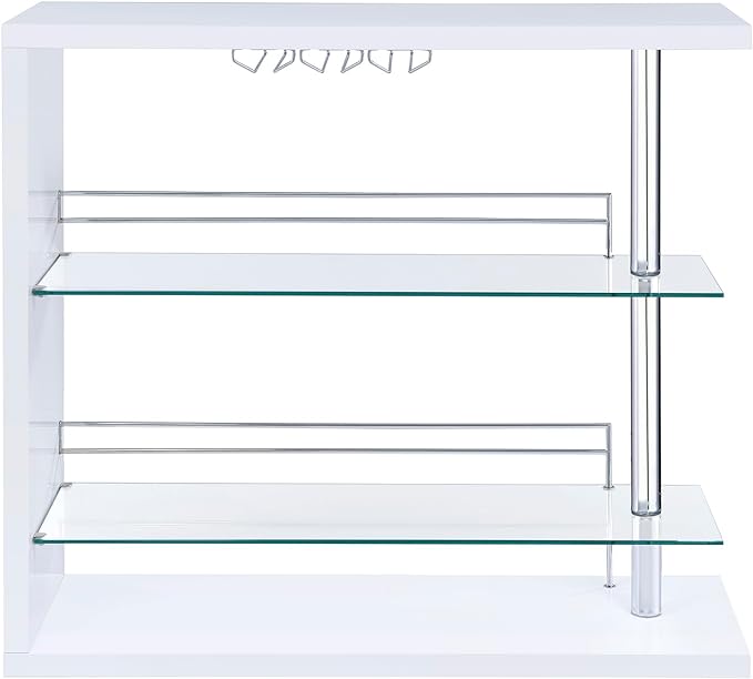 White 2-Shelve Bar Unit