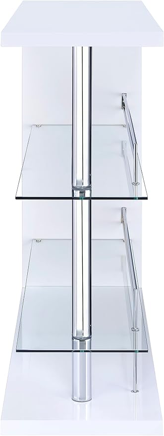 White 2-Shelve Bar Unit