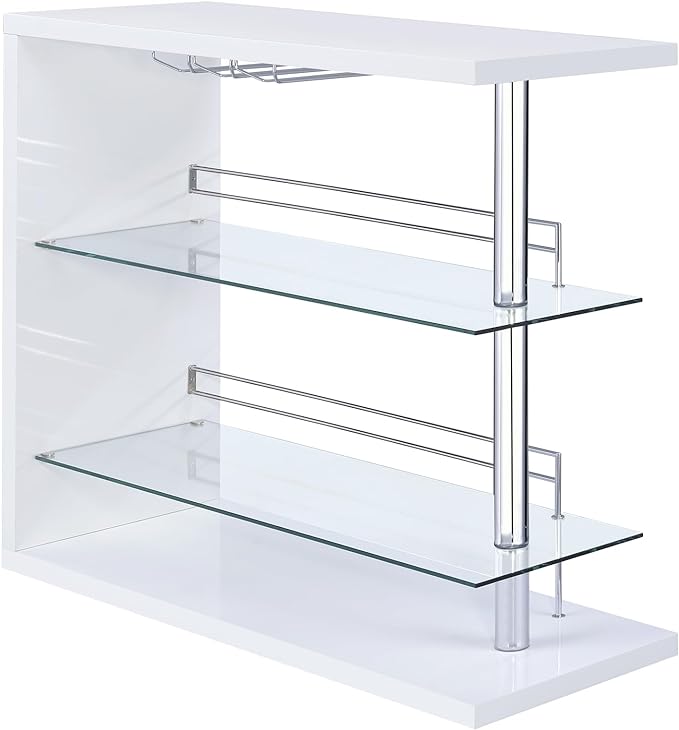 White 2-Shelve Bar Unit