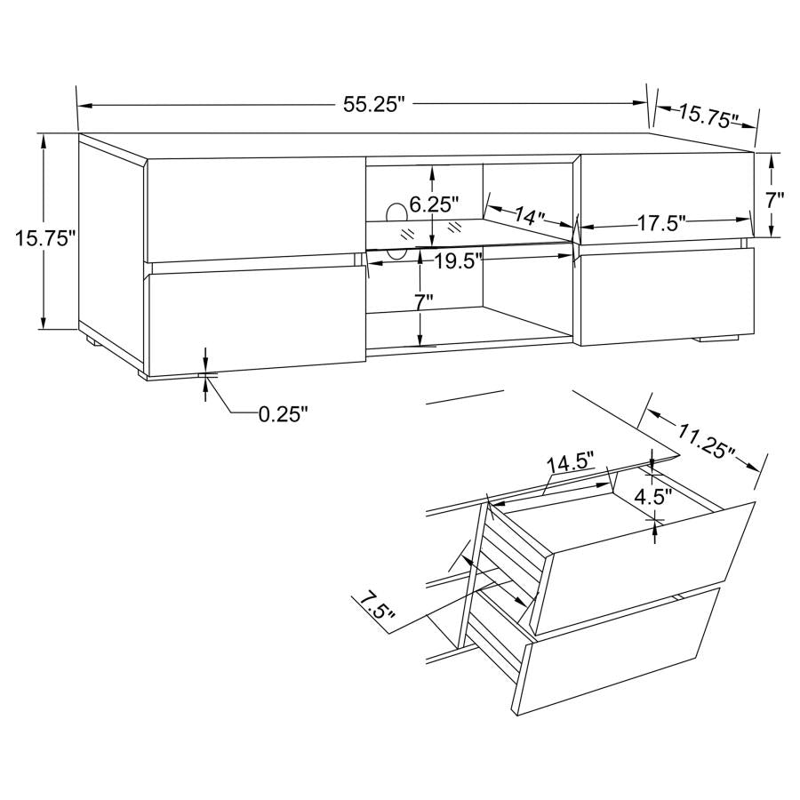 GAVIN 4 Drawers Tv Stand