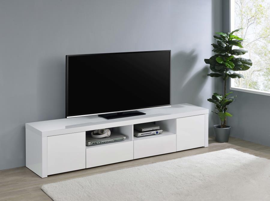 STAS Modern TV Stand Glossy White