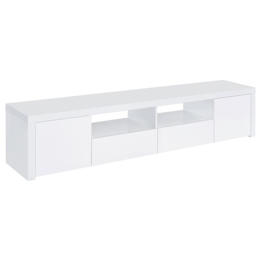 STAS Modern TV Stand Glossy White