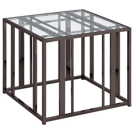 ADRIAN Black Nickel End Table