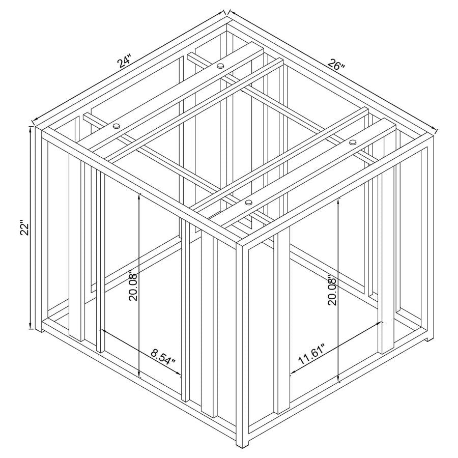 ADRIAN Black Nickel End Table