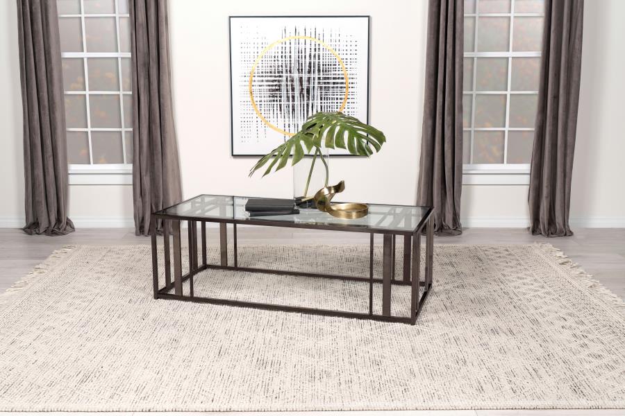 ADRIAN Black Nickel End Table