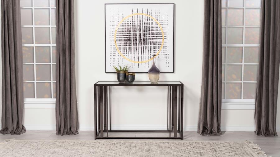 ADRIAN Black Nickel End Table