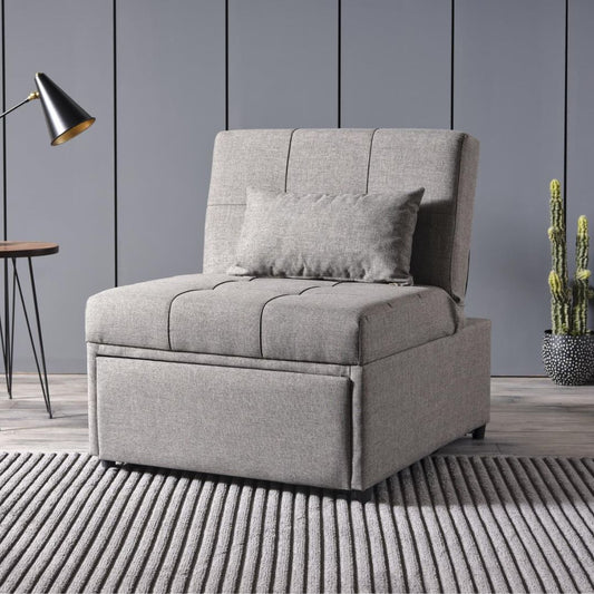 Mello Grey Pull Out Sleeper Chair