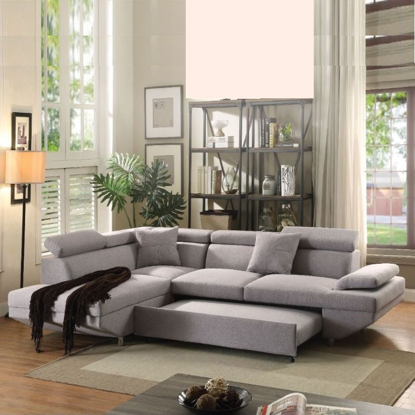 JEMIMA Light Gray Sleeper Sectional