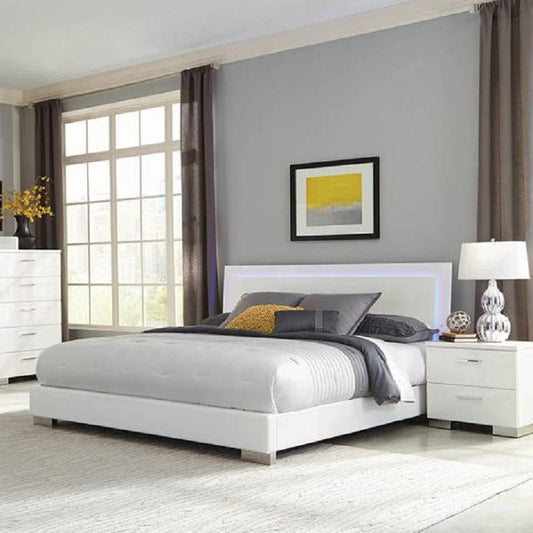 Glossy White Felicity Beds