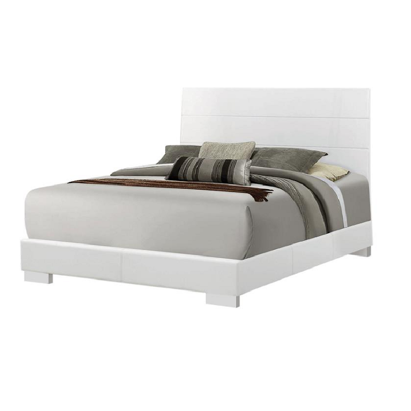 Snow White Glossy White Bed