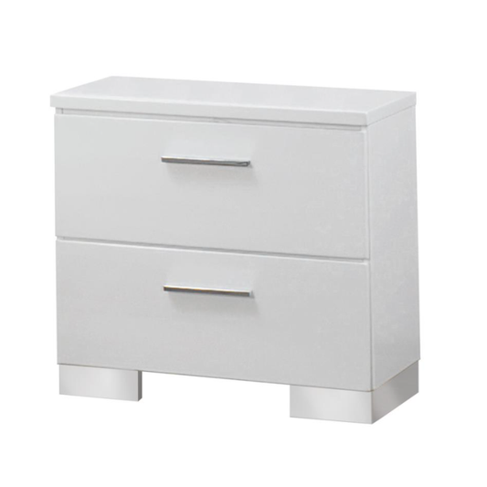 FELICITY Glossy White Night Stand