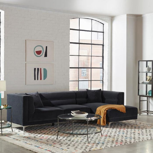 INDIGO Charcoal Velvet Sectional