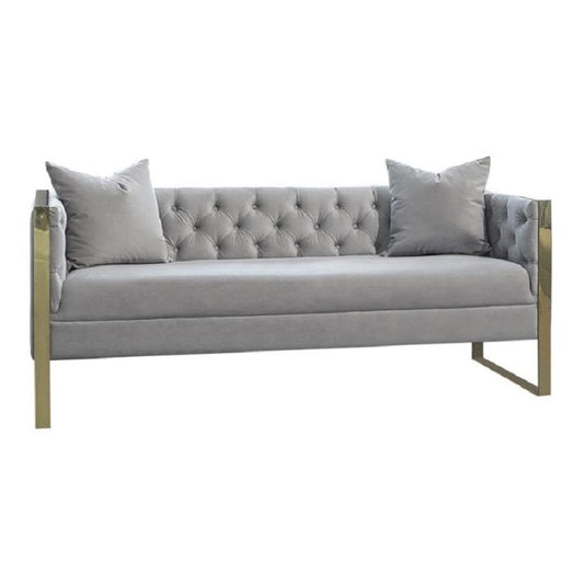 BROOK Collection Grey Velvet Loveseat