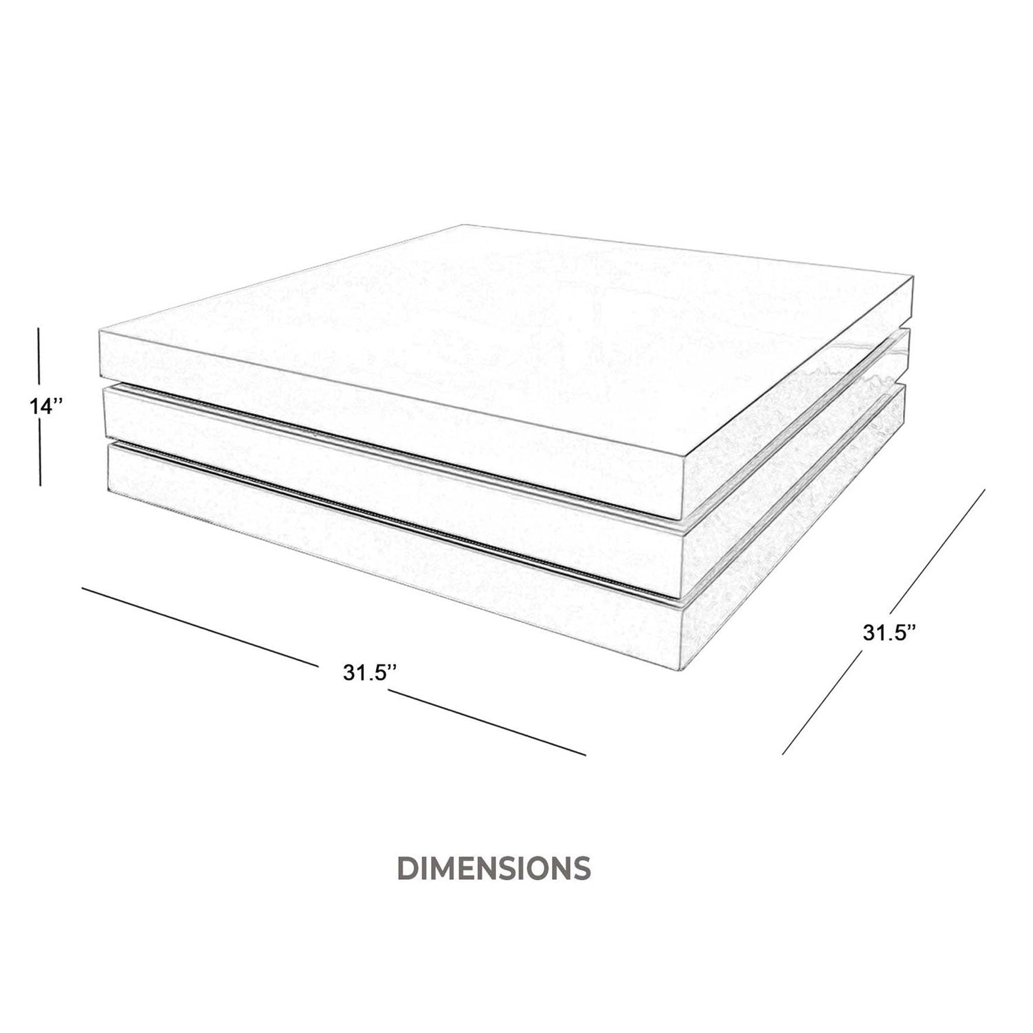 Glossy White and Gray Swivel Coffee Table