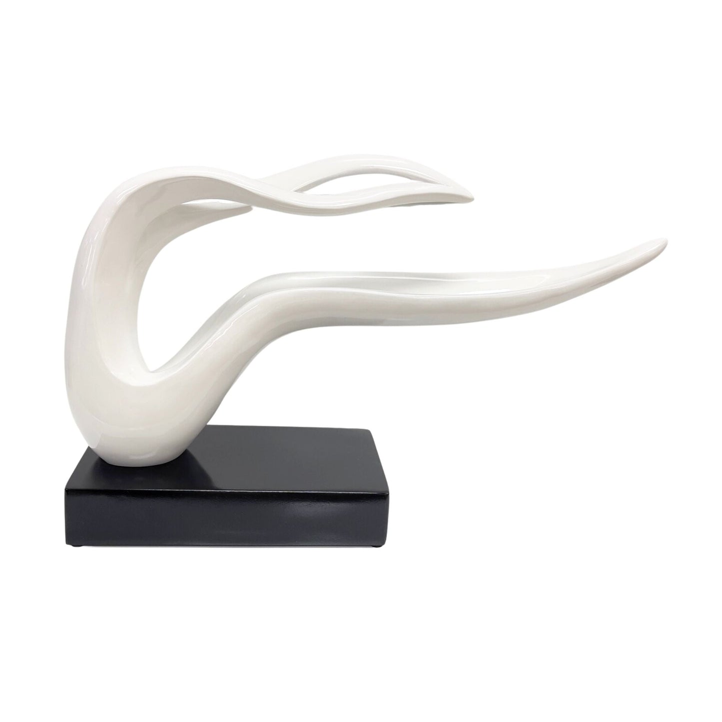 RAALS Abstract Ribbon Statue in White