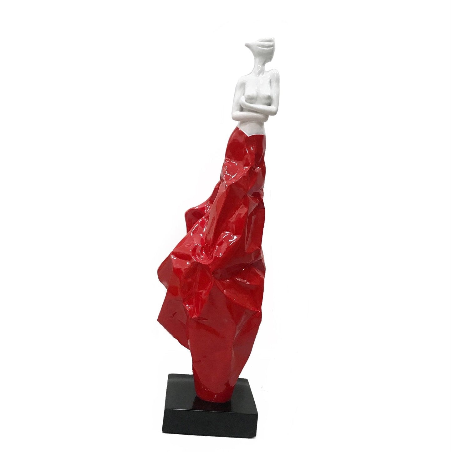 Woman with Red Skirt Statue