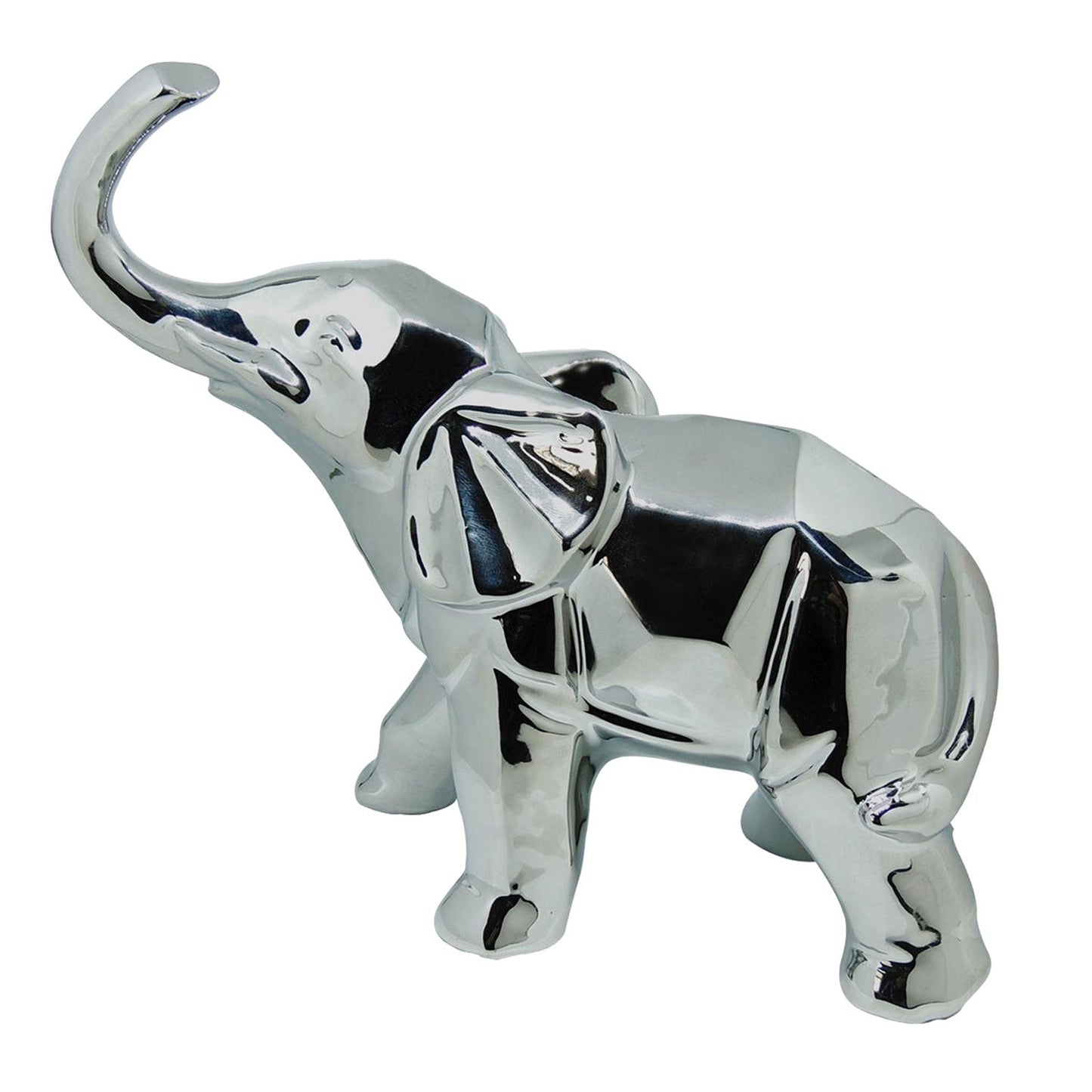 Elephant Statue Silver Modern Decor