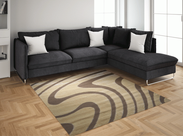 BOSFORA Winding 2 Colors 3D Shaggy Rug