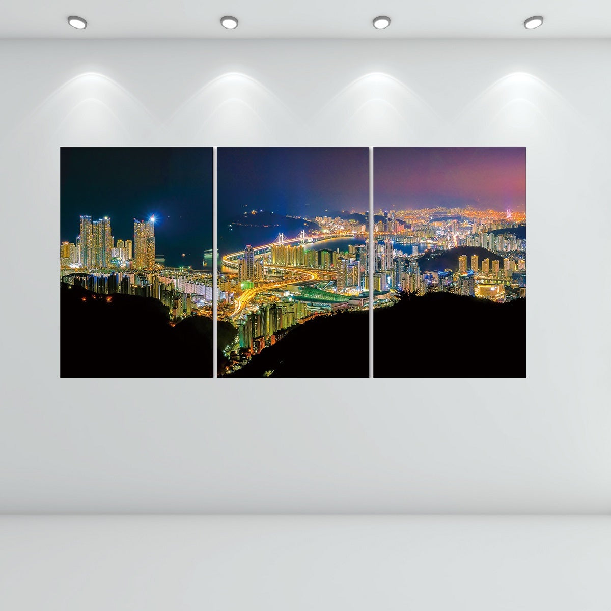 Busan Skyline at Night Acrylic Picture